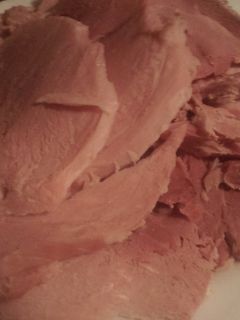 A picture of Mandys boiled ham.
