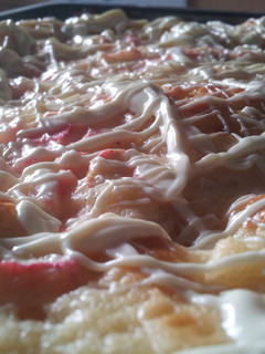 A picture of Rhubarb-vanilla-cake.