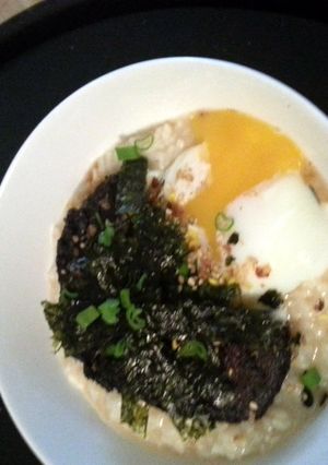 A picture of Okayu with Onsen Tamago.