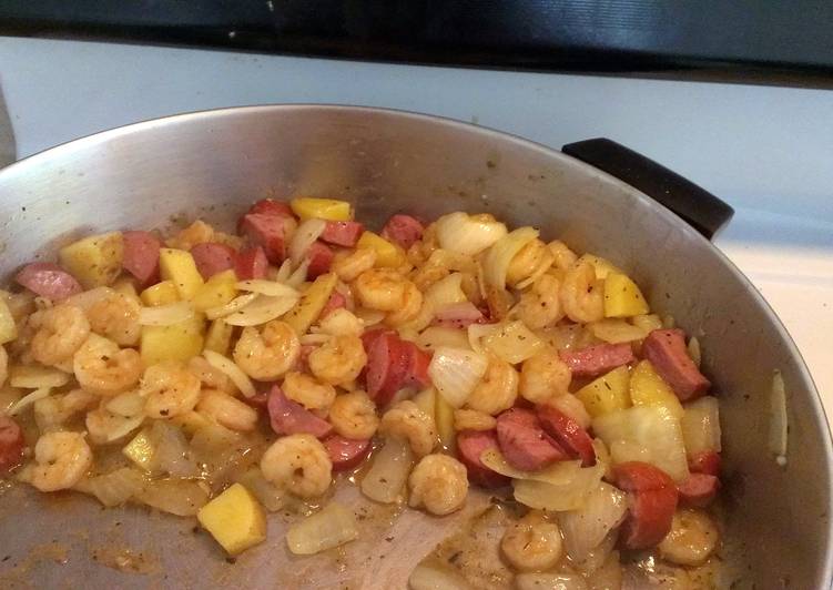 Recipe of Favorite shrimp&turkey sausage mixx