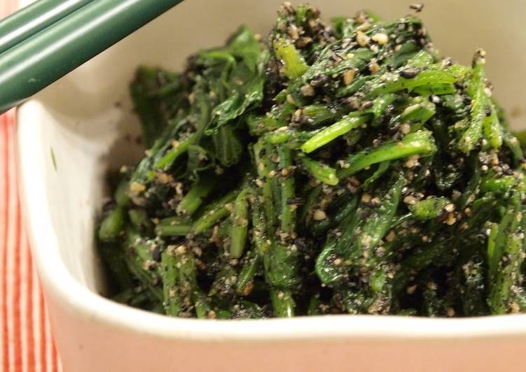 How to Make Award-winning My Mother's Way Is To Use Black Sesame: Spinach With Sesame Sauce | Satisfying Recipe | So Delicious !