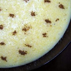 A picture of cornmeal pudding (papas carolo).