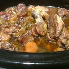 A picture of Spicy Slow Cooker Chicken Stew.