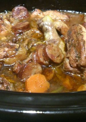 A picture of Spicy Slow Cooker Chicken Stew.