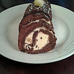 A picture of Chocolate Ice Cream Roll Cake.