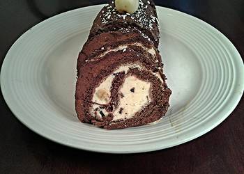 Ultimate Prepare Recipe Chocolate Ice Cream  Roll Cake Most Delicious