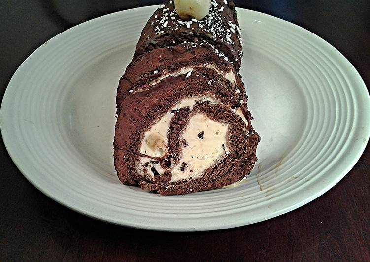 Easiest Way to Make Appetizing Chocolate Ice Cream  Roll Cake