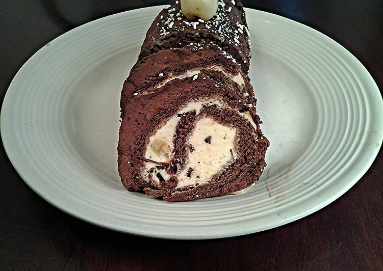 How To Improve  Make Chocolate Ice Cream  Roll Cake Delicious