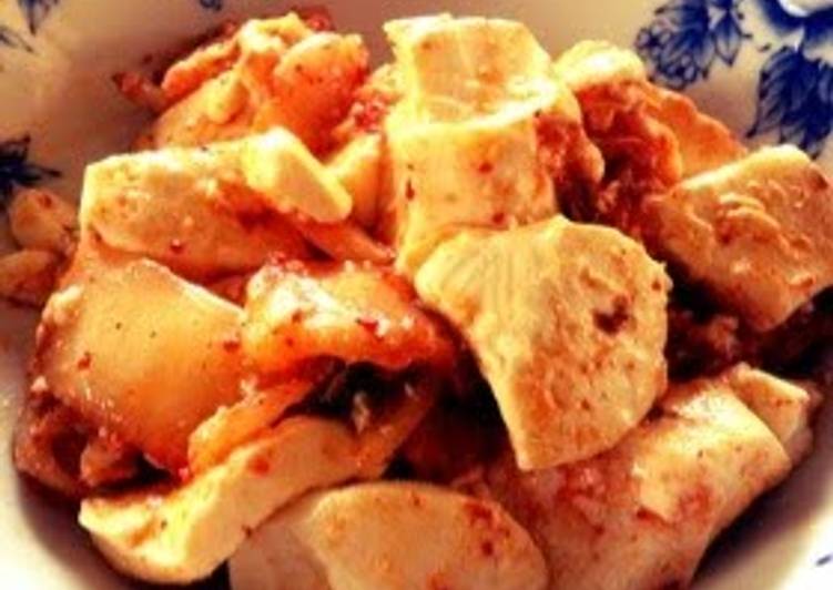 How to Prepare Homemade Super Easy for Short-term Diets Kimchi Tofu
