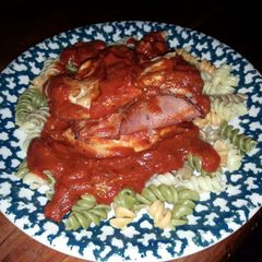 A picture of Stuffed Chicken Parmesan.