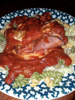 A picture of Stuffed Chicken Parmesan.