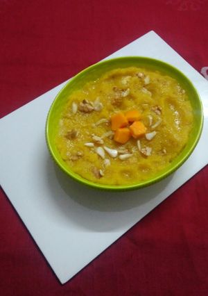 મેંગો રવા કેસરી રેસીપી મુખ્ય ફોટો