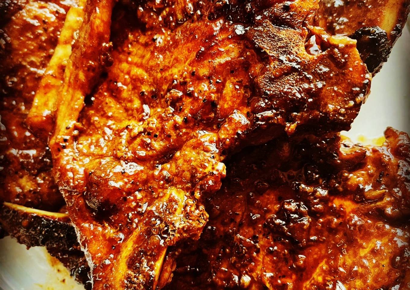 Pork chops with honey garlic