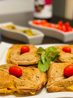 عکسی از دستور اسنک ژامبون و پنیر