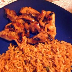 A picture of Asian grilled chicken.