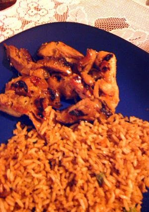 A picture of Asian grilled chicken.