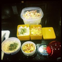 A picture of Breakfast Rice (quick easy recipe for college students!).