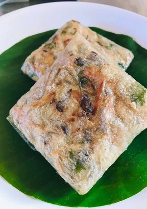 Hình của món Nem vuông chay.