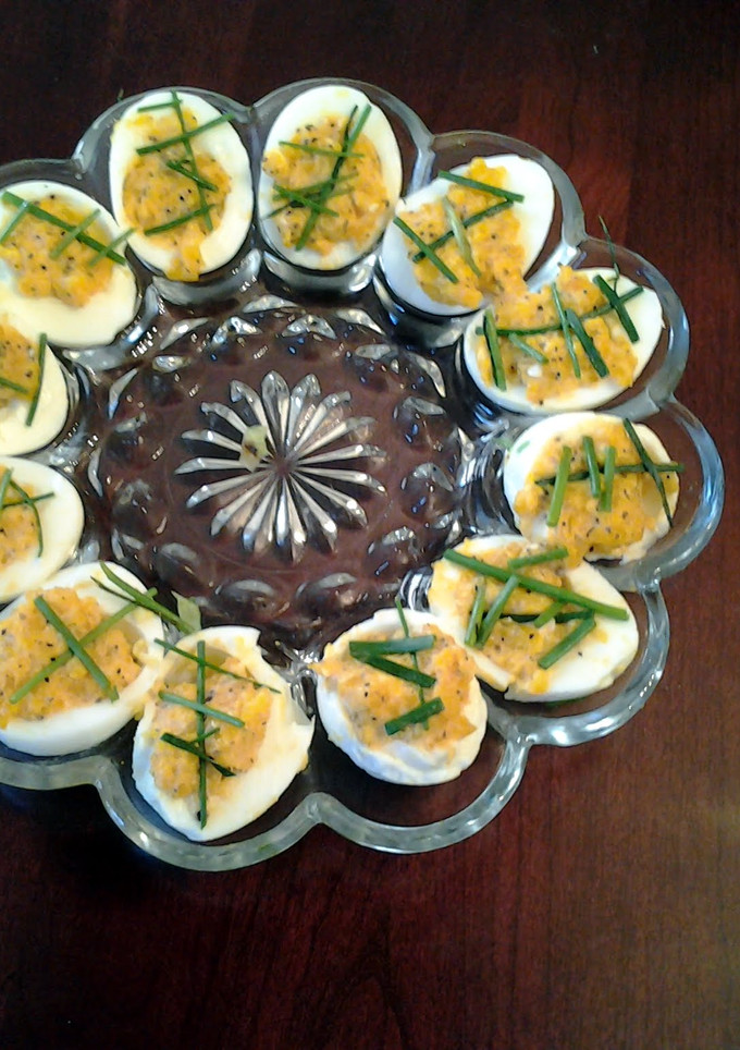 A picture of Game Day Deviled Eggs.