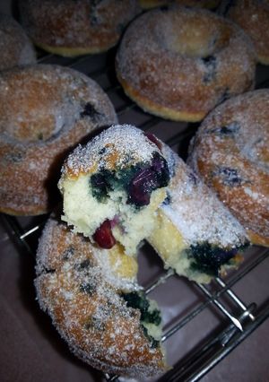 A picture of Baked Blueberry " Donuts ".