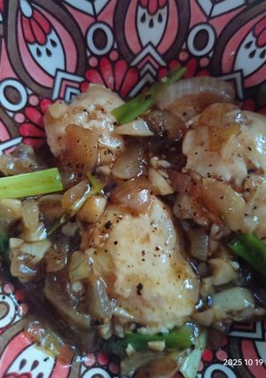 Foto resep Bola bola ayam saus lada hitam