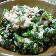 A picture of Grandma's Recipe for Spinach Shira-ae.