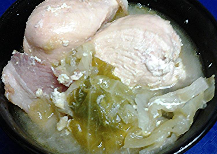 Simple Way to Make Quick Cabbage,  chicken, and bacon