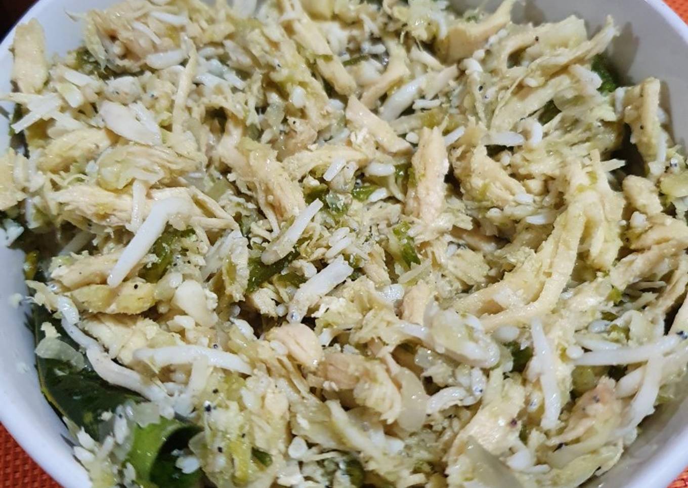 Ayam suwir teri cabe ijo