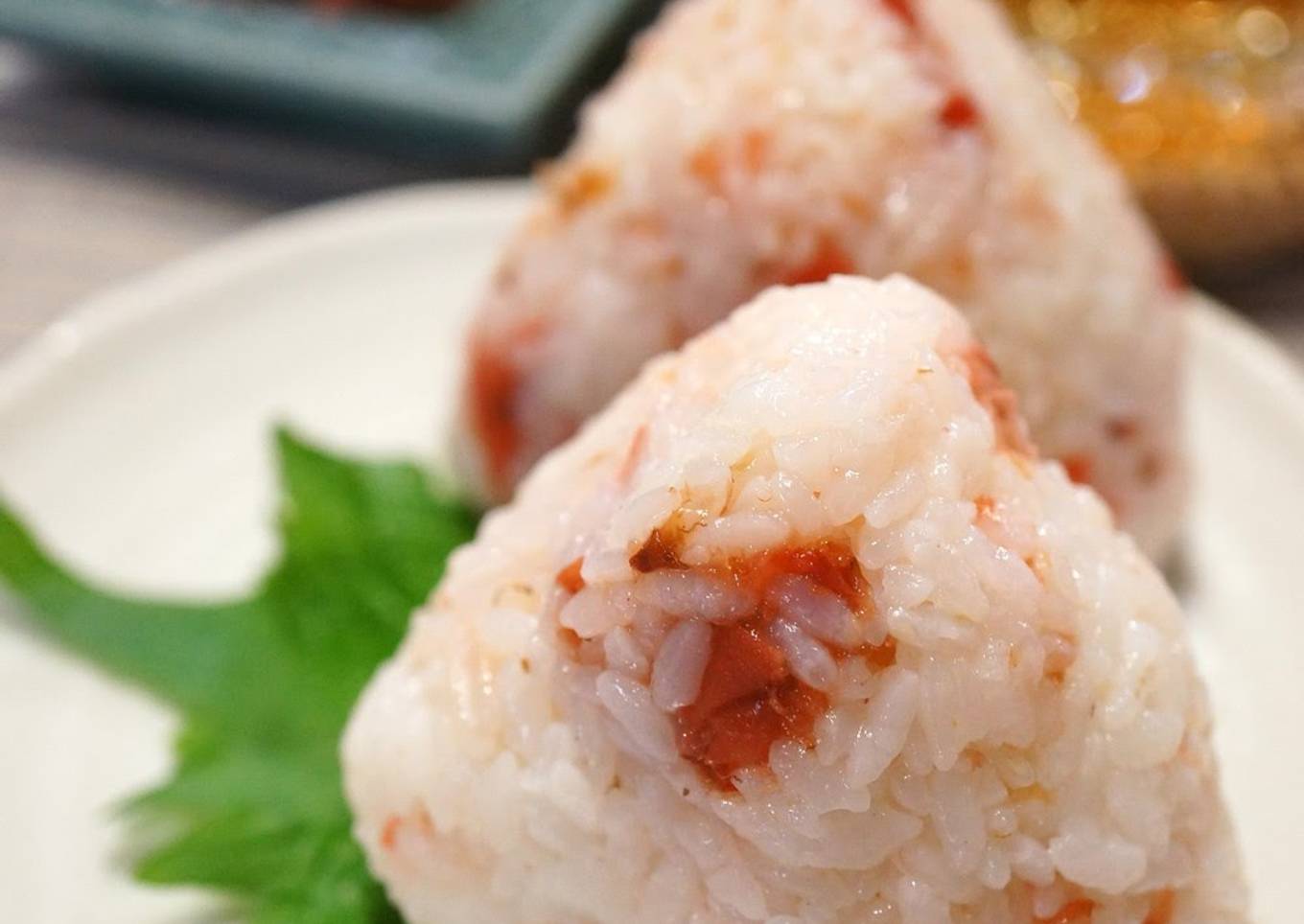 My Granny's Onigiri with Pickled Plum and Bonito Flakes