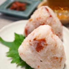 My Granny's Onigiri with Pickled Plum and Bonito Flakes A picture of My Granny's Onigiri with Pickled Plum and Bonito Flakes.