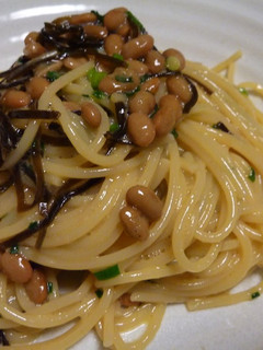 A picture of The Gun Family's Natto Spaghetti.