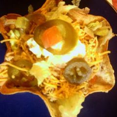 A picture of taco bowl.