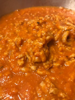 Una foto de Salsa de tomate con carne picada en Thermomix