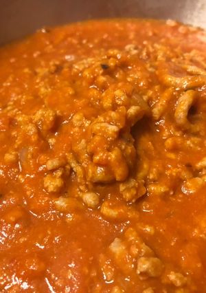 Foto principal de Salsa de tomate con carne picada en Thermomix
