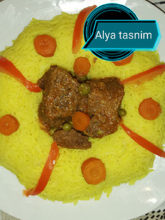 صورة لوصفة أرز بلحم العجل