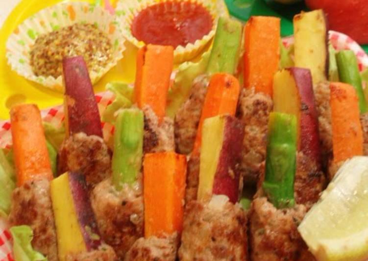 Recipe of Homemade Hamburger Steak Sticks Shaped Like Horsetails