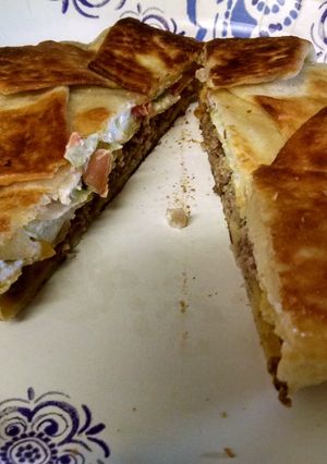 A picture of Home Made Crunch Wrap Supremes.