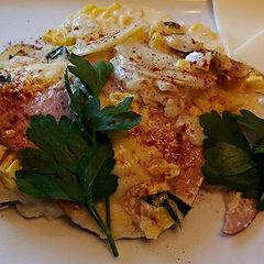 A picture of One Skillet Scalloped Potatoes And Ham.