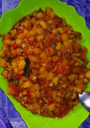Foto resep Kentang ampela balado super pedas