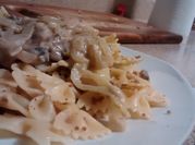 A picture of beef mushroom stroganoff