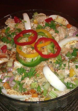 A picture of Rick's Crabby Shrimp Macaroni Salad.
