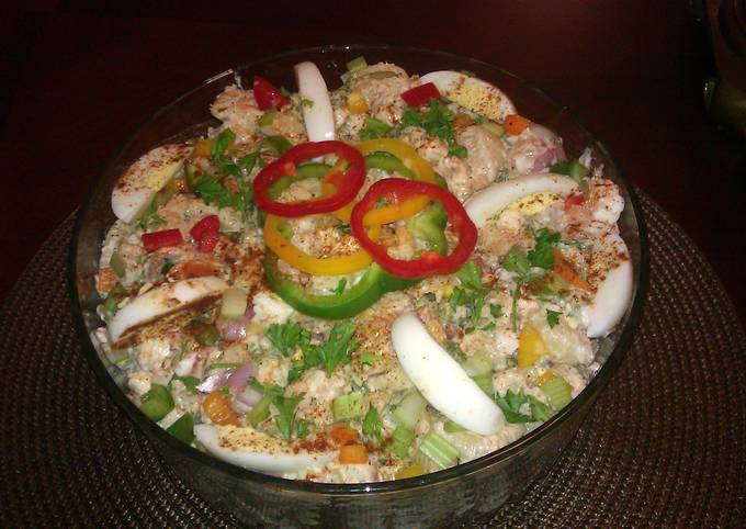 Recipe of Super Quick Homemade Rick&#39;s Crabby Shrimp Macaroni Salad