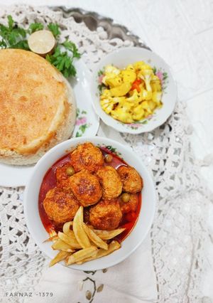 عکسی از دستور خورشت کوفته قلقلی مرغ