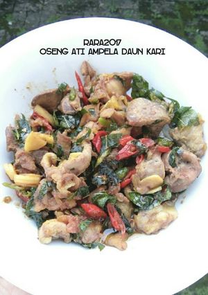Foto resep Oseng ati ampela daun kari