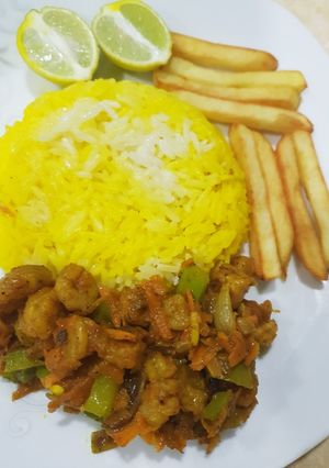 صورة لوصفة حمسة روبيان مع رز