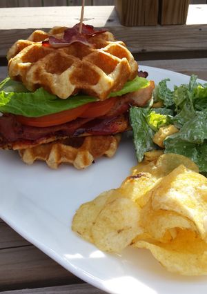 A picture of Grilled Chicken Waffle Club.