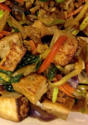 A picture of Parker's Vegetarian Teriyaki.