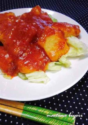 A picture of Stir-Fried Chicken Breasts in Chili Sauce.