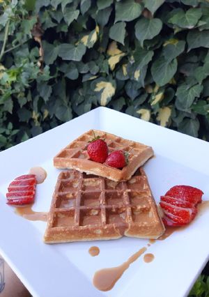 Una foto de Waffles de vainilla