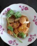 Ba rọi chay kho củ cải trắng